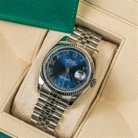 rolex datejust 36 blue face roman numeral|rolex datejust 36 diamond bezel.